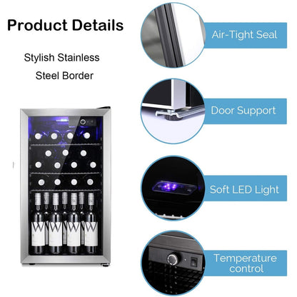 Cave à vin/réfrigérateur à boissons/mini-réfrigérateur pour 26 bouteilles - 44,5 x 49,1 x 79,2 cm