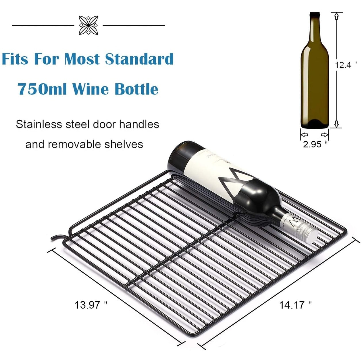 Cave à vin/réfrigérateur à boissons/mini-réfrigérateur pour 26 bouteilles - 44,5 x 49,1 x 79,2 cm