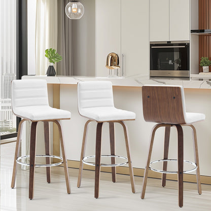 Tabourets de bar/hauts-sièges pivotants en simili cuir 26/29, lot de 2/3