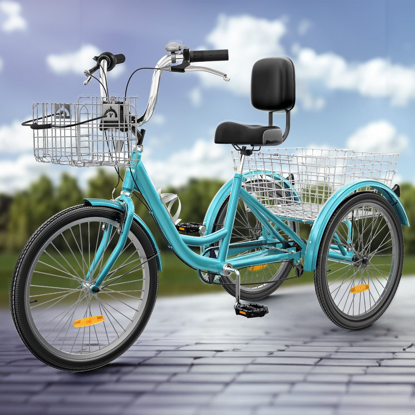 Vélos tricycle 3 roues pour adultes 26 pouces, 7 vitesses