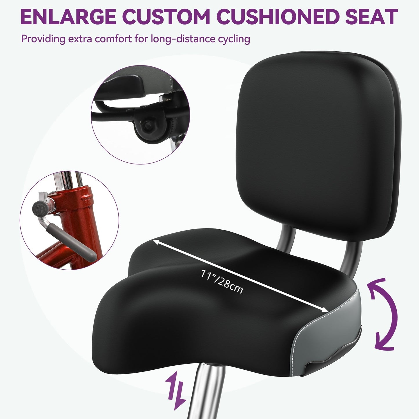 26 Tricycles bleus pour adultes, vélos à 3 roues avec paniers amovibles