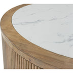 Table basse Camdill - Marron clair/blanc