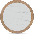 Table basse Camdill - Marron clair/blanc