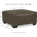 Pouf d'appoint surdimensionné en abalone - Chocolat
