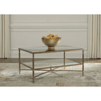 Table basse Cloverty - Finition or vieilli