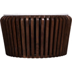 Table basse Alisha - Marbre blanc/marron
