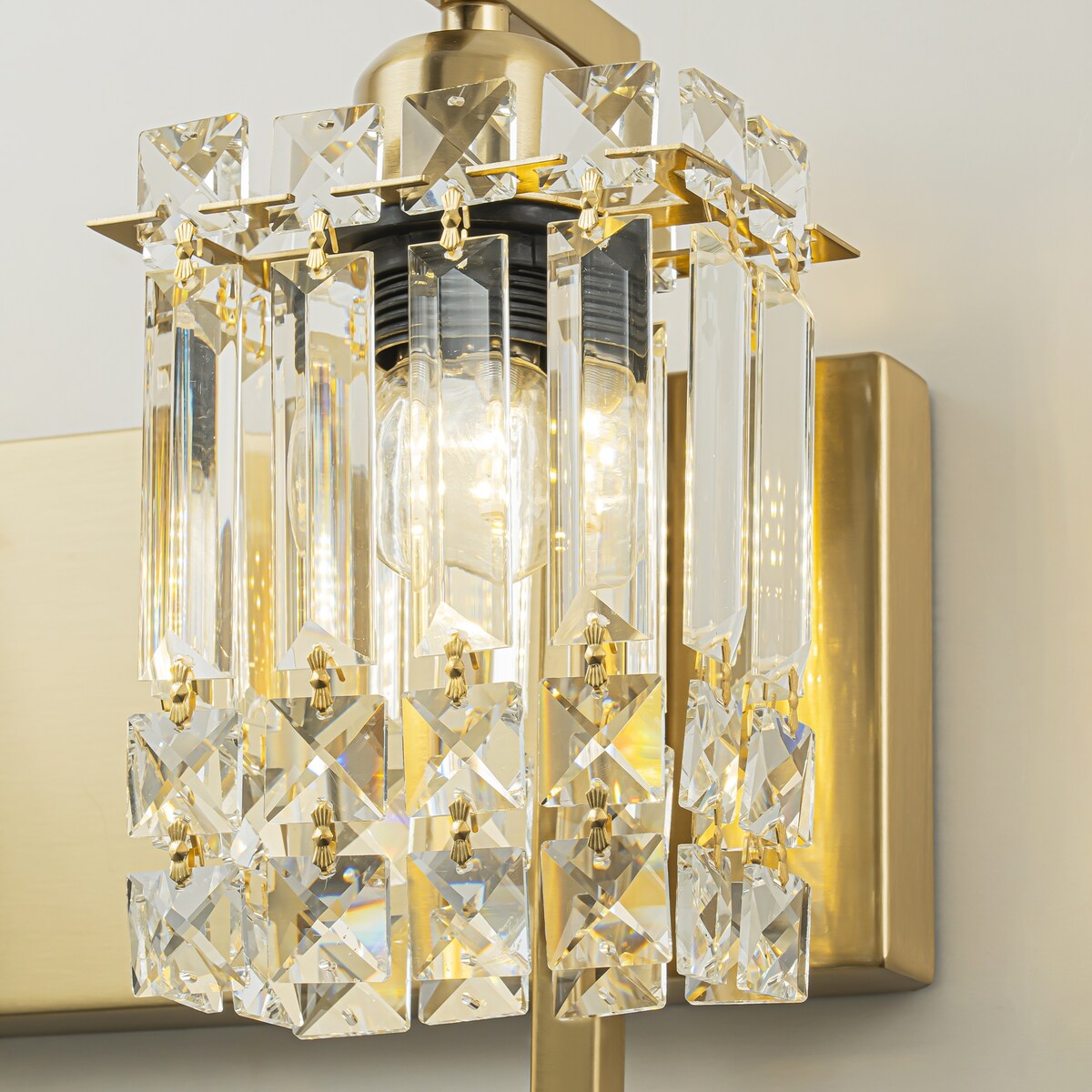 Éclairage de salle de bain moderne et glamour à 3 lumières, applique murale en cristal pour miroir