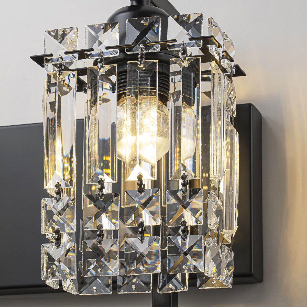 Éclairage de salle de bain moderne et glamour à 3 lumières, applique murale en cristal pour miroir