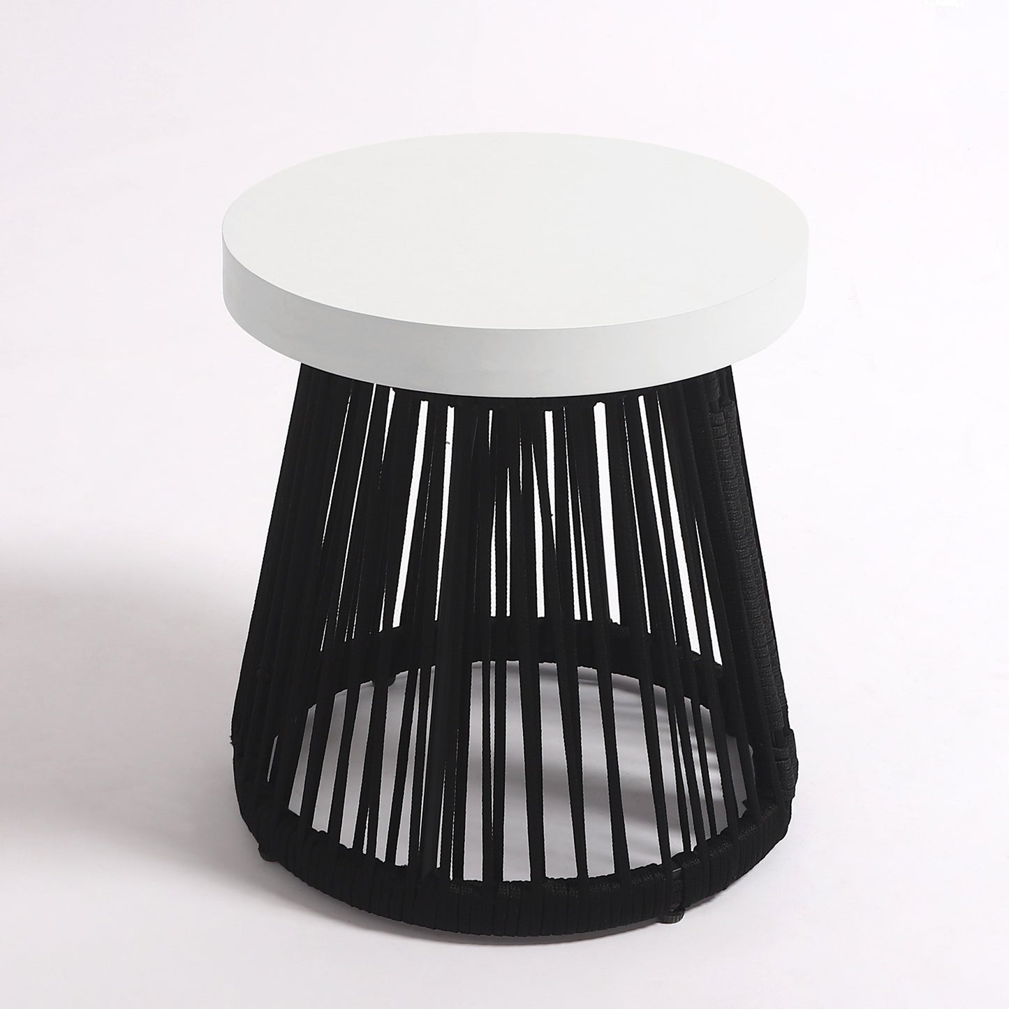 Ensemble de 3 chaises longues pivotantes d'extérieur, chaises en forme de tonneau pour la cour arrière