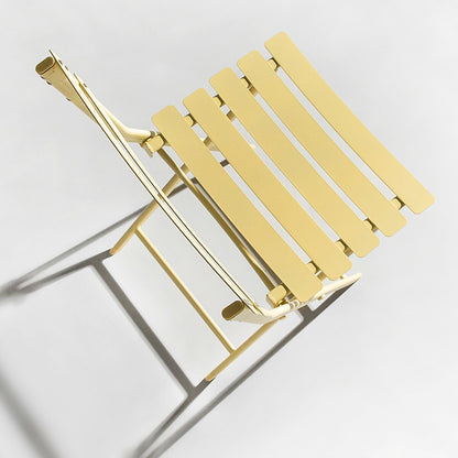 Ensemble de bistro minimaliste pour terrasse, 3 pièces, table carrée et chaises pliantes - 3 pièces