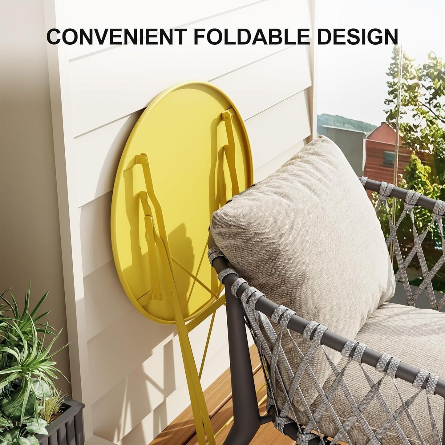 Ensembles de bistro de terrasse 3 pièces