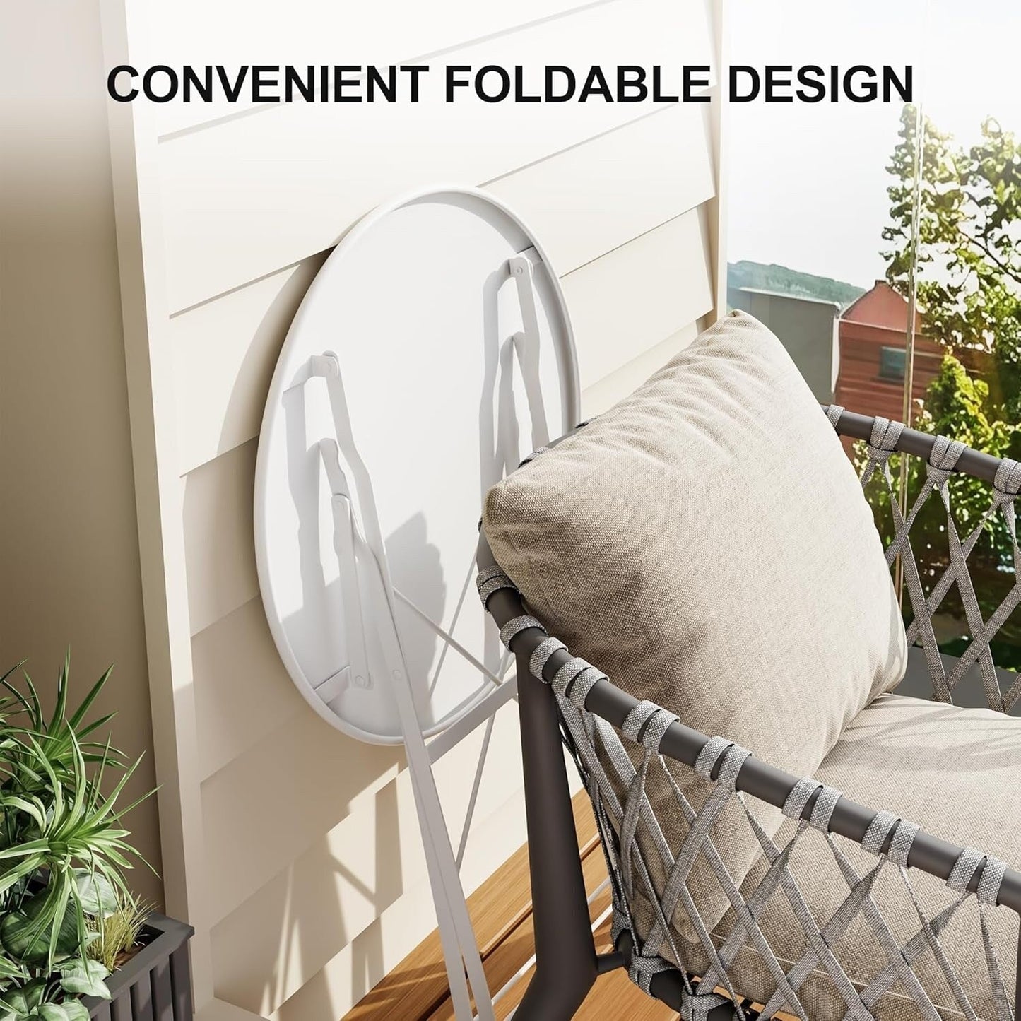 Ensembles de bistro de terrasse 3 pièces