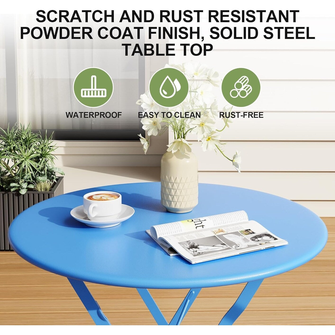 Ensembles de bistro de terrasse 3 pièces