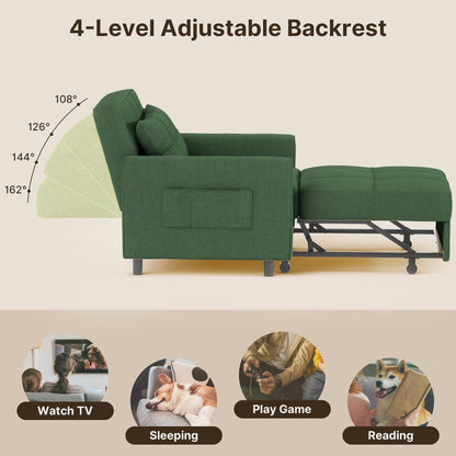 Canapé-lit convertible 3-en-1, canapé-lit escamotable, lit pliant convertible pour salon.