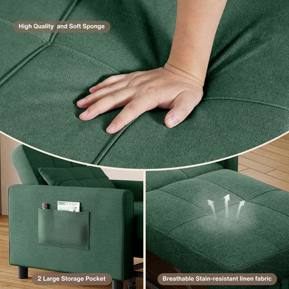 Canapé-lit convertible 3-en-1, canapé-lit escamotable, lit pliant convertible pour salon.