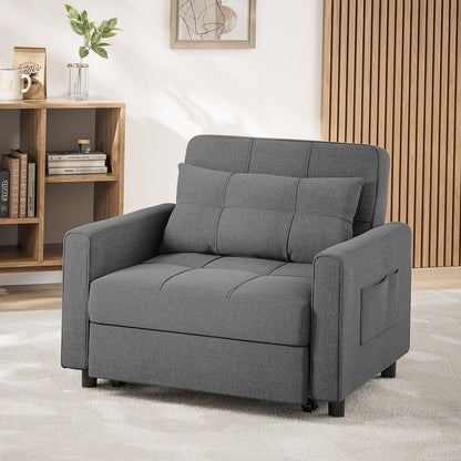 Canapé-lit convertible 3-en-1, canapé-lit escamotable, lit pliant convertible pour salon.