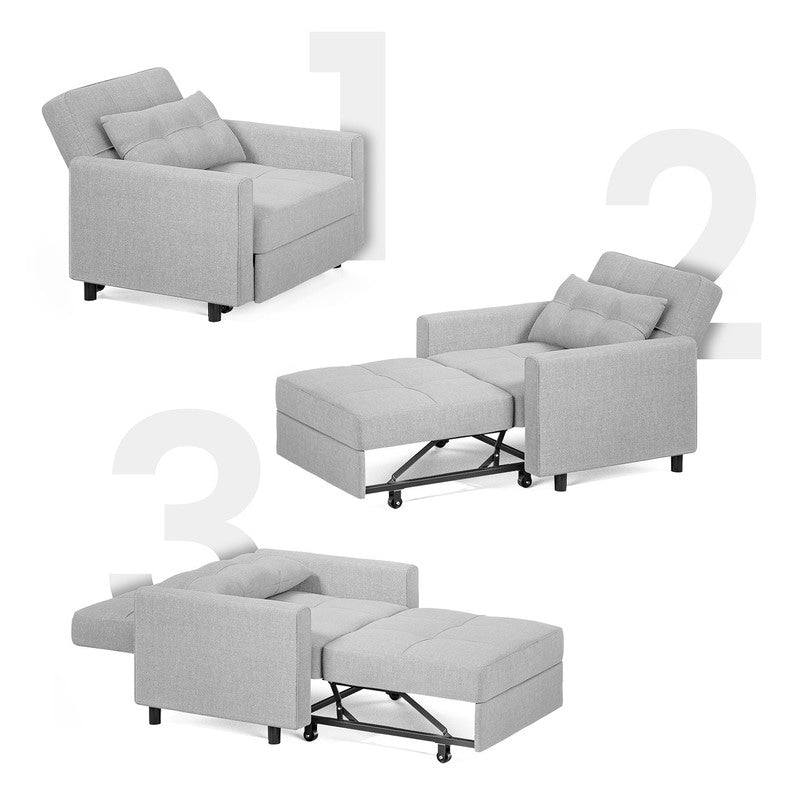 Canapé-lit convertible 3-en-1, canapé-lit escamotable, lit pliant convertible pour salon.