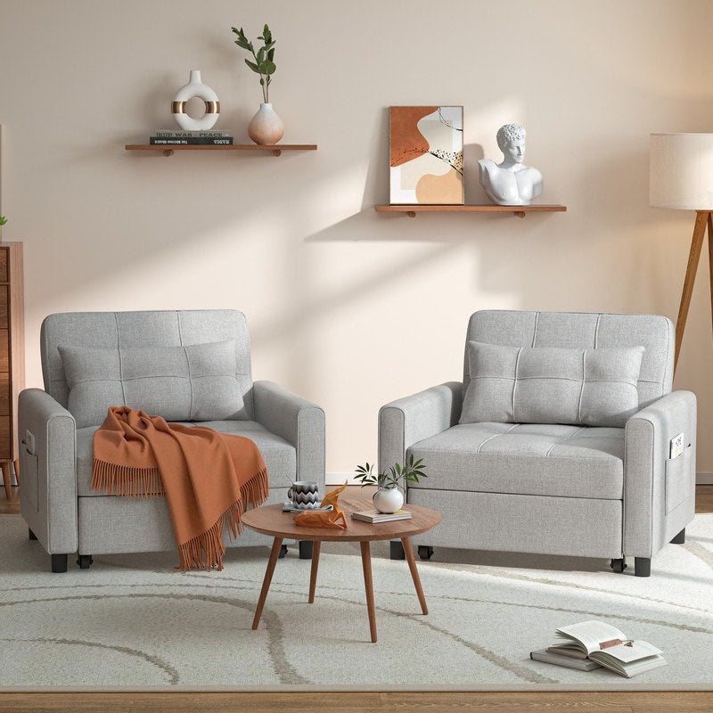 Canapé-lit convertible 3-en-1, canapé-lit escamotable, lit pliant convertible pour salon.