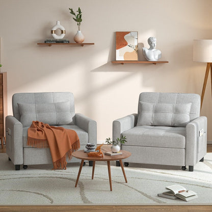 Canapé-lit convertible 3-en-1, canapé-lit escamotable, lit pliant convertible pour salon.