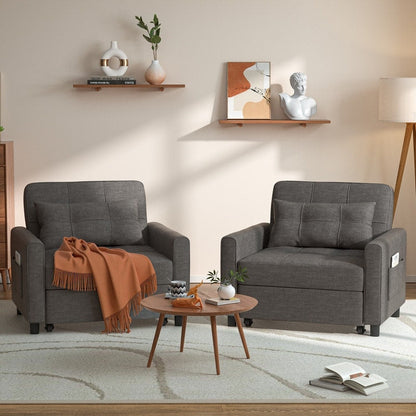 Canapé-lit convertible 3-en-1, canapé-lit escamotable, lit pliant convertible pour salon.