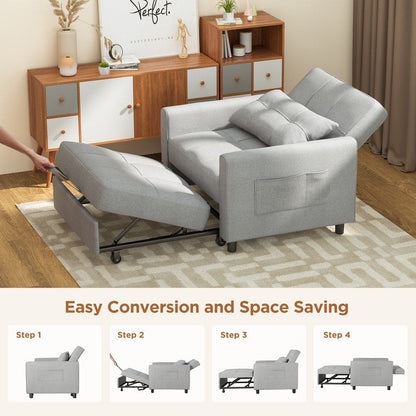 Canapé-lit convertible 3-en-1, canapé-lit escamotable, lit pliant convertible pour salon.