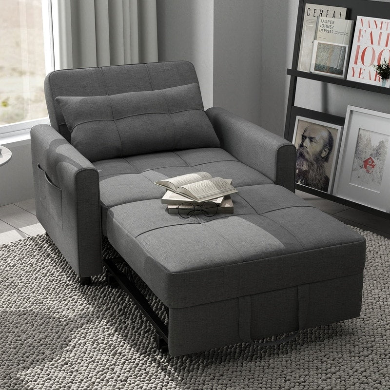 Canapé-lit convertible 3-en-1, canapé-lit escamotable, lit pliant convertible pour salon.