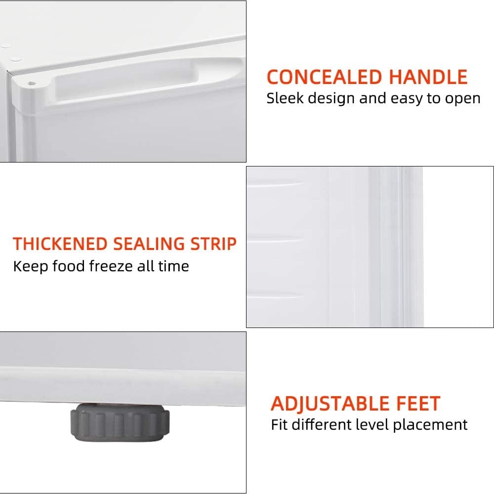 Congélateur vertical compact de 3,0 pieds cubes avec porte simple réversible