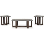 Tables Dynnford (lot de 3) - Gris/Marron