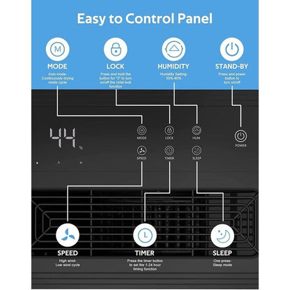 Déshumidificateurs pour sous-sols, maisons, grandes pièces et chambres à coucher, déshumidificateur de garage à faible bruit, capacité de 3500 pieds carrés.