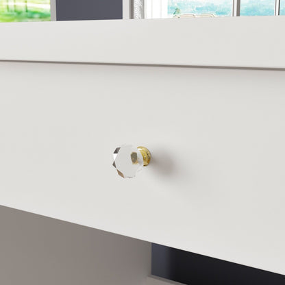 Ensemble coiffeuse et miroir de maquillage de 99,5 cm de large avec tabouret et miroir pour chambre.