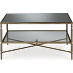 Table basse Cloverty - Finition or vieilli