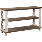 Table d'appoint Alwyndale - Blanc antique/marron