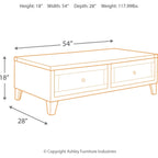 Table basse Chazney - Brun rustique