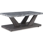 Lot de 3 tables Bensonale - Marron/Gris