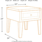 Table d'appoint Chazney - Brun rustique