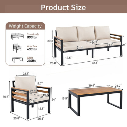 Ensemble de meubles de jardin 4 pièces