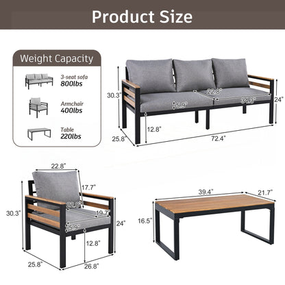 Ensemble de meubles de jardin 4 pièces