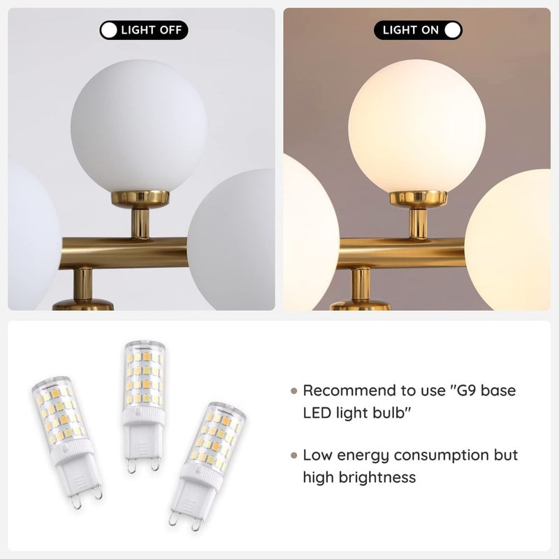 Luminaire linéaire à suspension Sputnik à 16 lumières, style moderne du milieu du siècle, en laiton doré, 40 po, avec globe en verre dépoli pour salle à manger