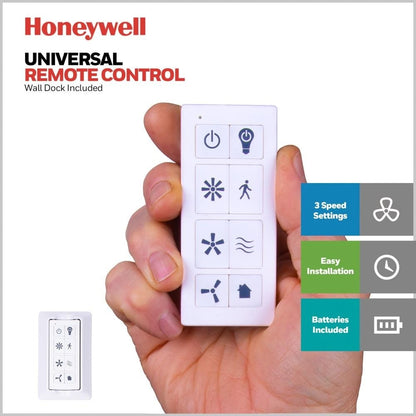 Ventilateur de plafond Honeywell Carmel 48 pouces avec éclairage intégré et télécommande