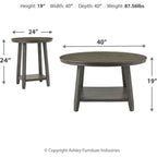 Tables Caitbrook (lot de 3) - Gris