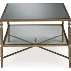 Table basse Cloverty - Finition or vieilli