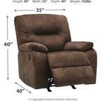 Fauteuil inclinable à bascule Bolzano - Café