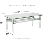 Table basse Braddoni - Finition chromée
