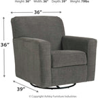 Chaise pivotante Alcona - Anthracite