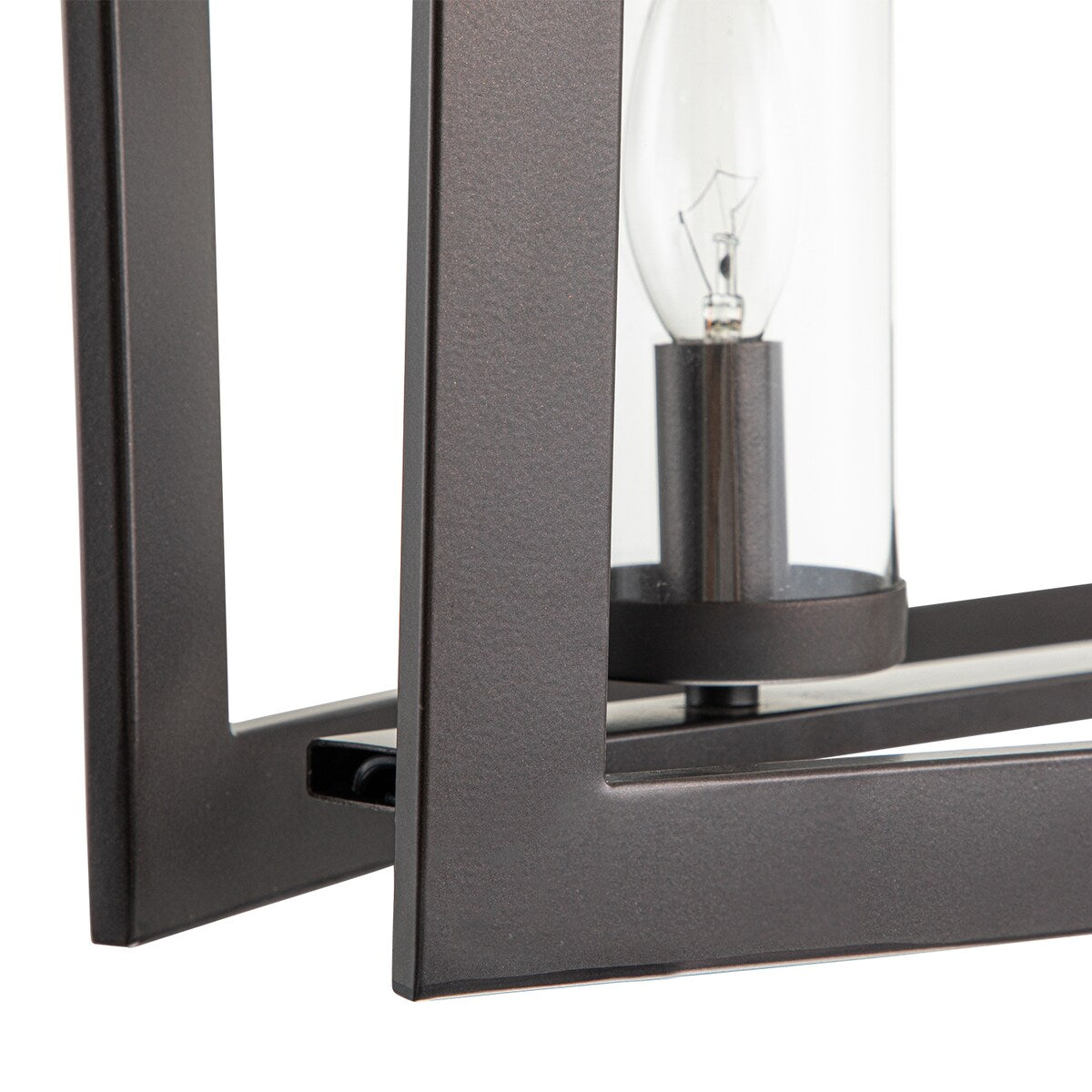 Suspension rectangulaire en verre vintage à 5 lumières, style industriel moderne du milieu du siècle, pour îlot de cuisine.