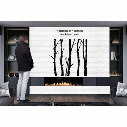 5 décorations murales métalliques en forme d'arbre sec pour intérieur et extérieur