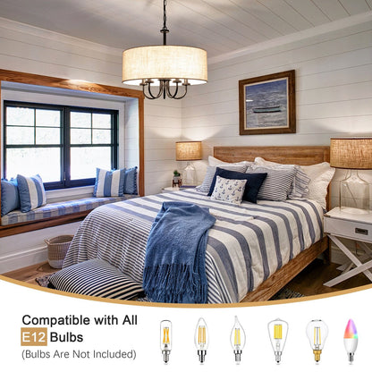 Suspension moderne à 5 lumières, à fixer au plafond, pour salle à manger, chambres à coucher et salon - N/A