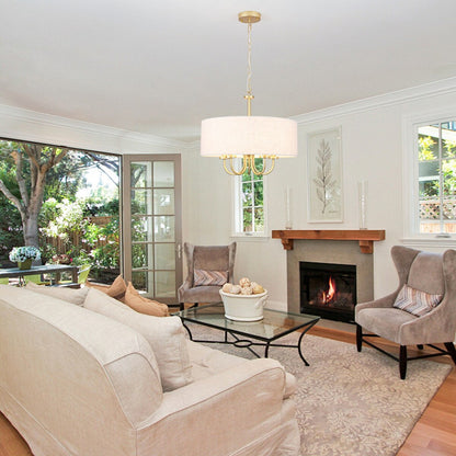 Suspension moderne à 5 lumières, à fixer au plafond, pour salle à manger, chambres à coucher et salon - N/A