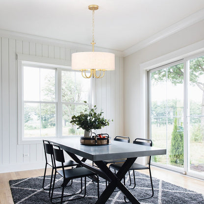 Suspension moderne à 5 lumières, à fixer au plafond, pour salle à manger, chambres à coucher et salon - N/A