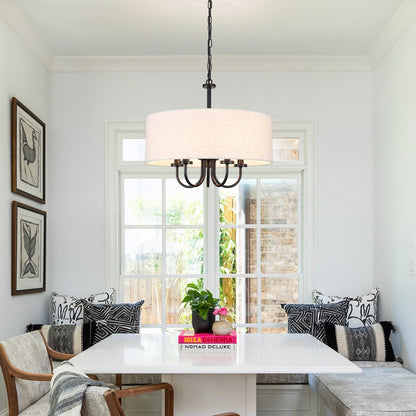 Suspension moderne à 5 lumières, à fixer au plafond, pour salle à manger, chambres à coucher et salon - N/A